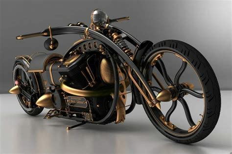 Black Widow Steampunk Chopper By Solifague Design