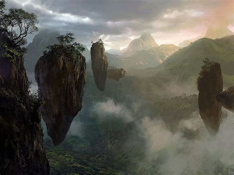 Floating Mountains Islands On Pandora From Avatar Hallelujah Mountains