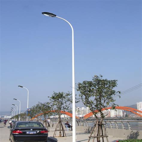 12m Street Light Pole With Curved Arm China Lighting Pole And Street