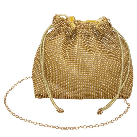 Sparkly Gold Draw String Shoulder Bag Perfect Eye Catching Etsy Uk