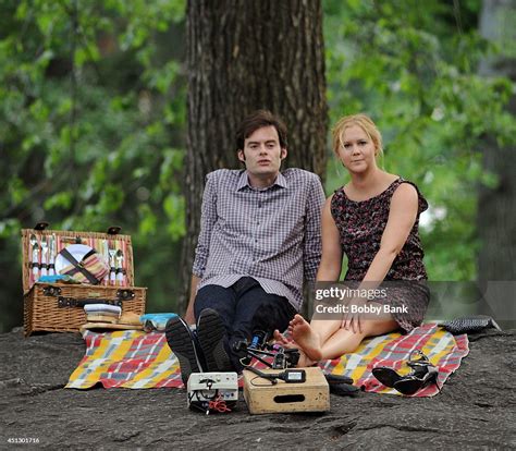 Bill Hader And Amy Schumer On The Set Of Trainwreck In Central Park News Photo Getty Images