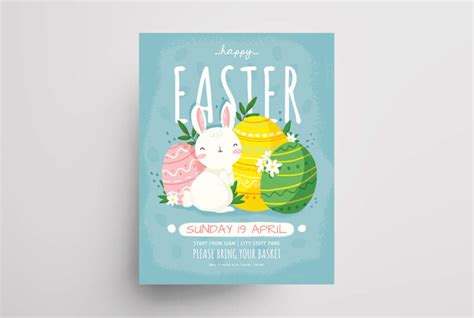 Cute Easter Event Free Psd Flyer Template Psdflyer