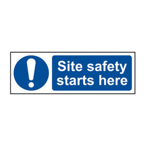 Centurion Site Safety Starts Here Sign Non Adhesive Rigid 1mm Pvc