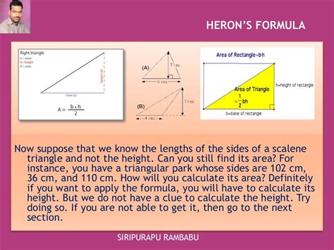 Ppt For Herons Formula By Siripurapurambabu