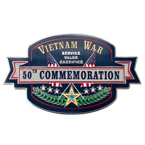 Vietnam War 50th Commemoration Lapel Pin
