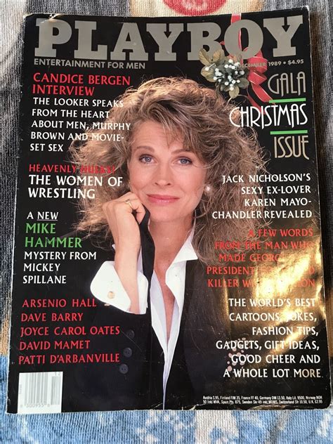 Playboy Magazine December 1989 Xmas Candice Bergen Cover Petra Verkaik