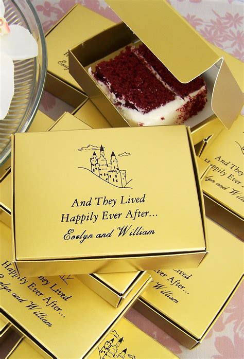 5 X 4 Cake Slice Favor Boxes Personalized My Wedding Reception Ideas