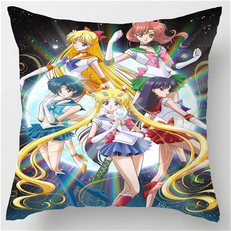 Hot Custom Japanese Anime Cartoon Sailor Moon Princess Tsukino Usagi Throw Square Pillow Case