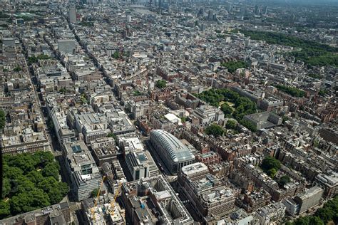 Overflightstock Oxford Street To Downtown London England Aerial Stock