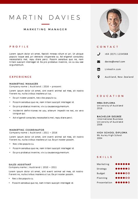All curriculum vitae are different, but there are a number of ground rules for every good cv. Professional CV Template Auckland - GoSumo CV Template