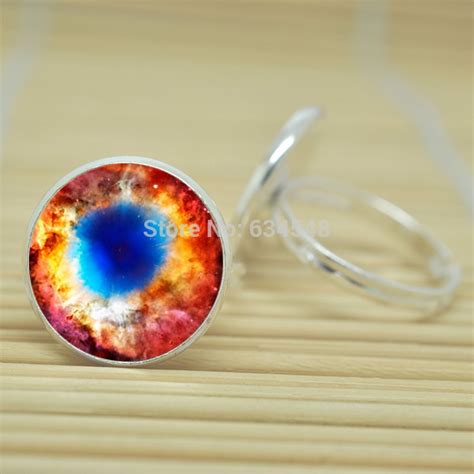 Pcs Nebula Rings Galaxy Universe Space Jewelry Glass Cabochon