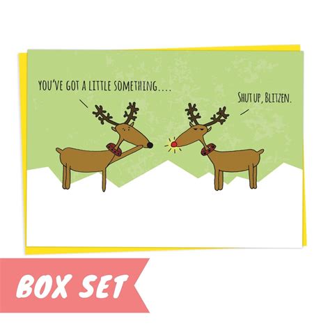 Set Of 8 Christmas Cards Funny Christmas Card Box Set Funny Xmas Card Christmas T Funny