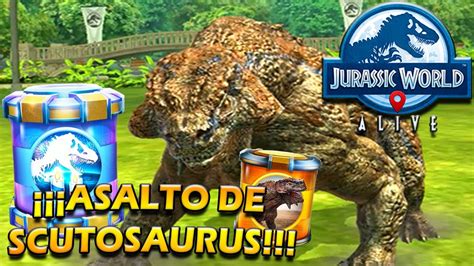 ¡viernes Único ¡asalto De Scutosaurus Asalto Master Jurassic World Alive Gkinga20000
