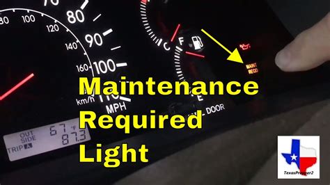 How To Turn Off Maintenance Required Light On 2008 Toyota Corolla