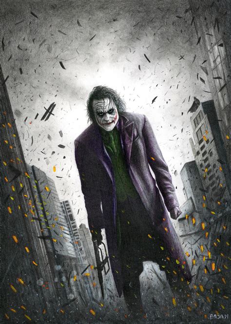 Joker Batman The Dark Knight By Bajan Art On Deviantart