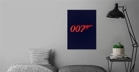 007 James Bond Red Logo Poster By Nicolastudio Displate