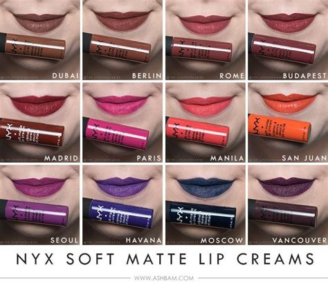 New Nyx Soft Matte Lip Cream Shades Review And Swatches Ashbam Nyx
