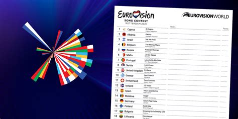 The eurovision song contest 2021 is set to be the 65th edition of the eurovision song contest. Scorecards for Eurovision 2021 - Download & print