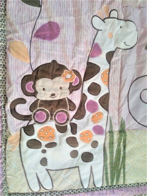 This adorable collection features friendly safari animals in vibrant colors with cute appliqu?s and embroidered details. CoCaLo Baby Jacana Quilt Comforter Crib Jungle Monkey ...