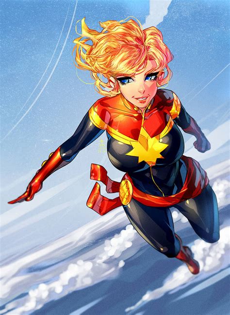 Captain Marvel Fan Art By Xdtopsu01 On Deviantart