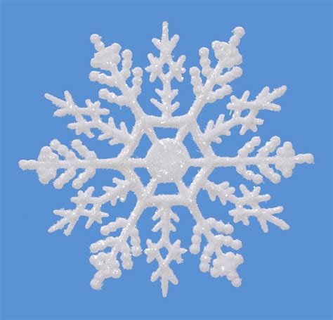Glitter Snowflake Ornaments 4 Inch White Glitter Snowflakes Walmart