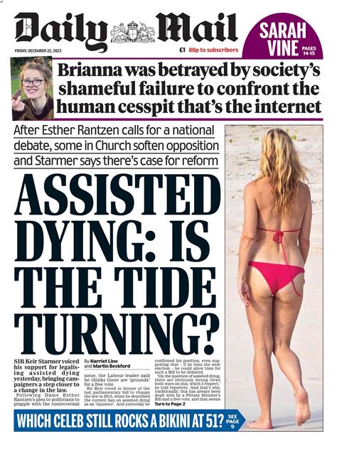 Daily Mail Front Page 22nd Of December 2023 Tomorrow S Papers Today