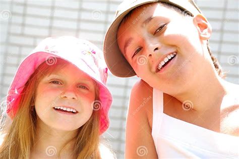Summer Smiling Kids Stock Image Image Of Friends Cute 10549065