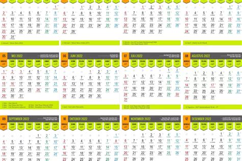 25 Link Download Kalender Tahun 2022 Masehi Lengkap Hari Libur Nasional