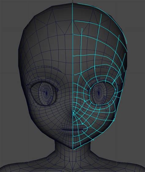 Pin By Andres Labrin Yañez On Topologia Anime Face Topology 3d Model