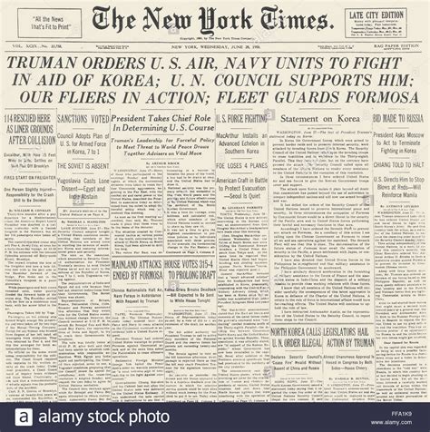 The New York Times Newspaper Front Page