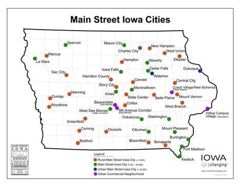 Iowa Map With Small Towns Map