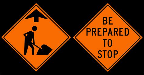 Tc 165 Ns Road Work Ahead And Be Prepared To Stop Sign Traffic