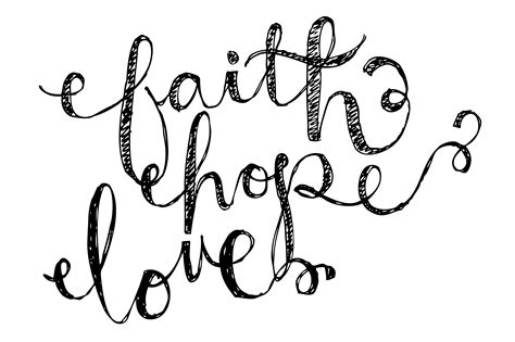 This opens in a new window. Faith, Hope, Love ~ Graphics on Creative Market