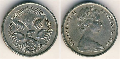 5 Cent 1966 Australia 1939 Coppernickel Elizabeth Ii