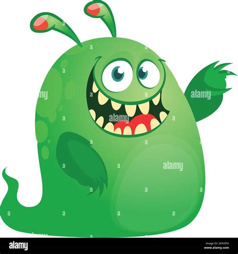 Funny Cartoon Monster Vector Halloween Illustration Stock Vector Image And Art Alamy