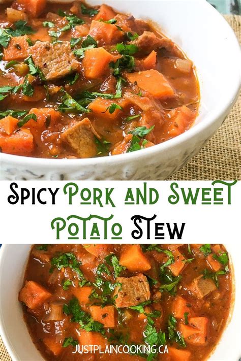 Meanwhile, pat the pork tenderloins dry with a paper towel. One Pot Spicy Pork and Sweet Potato Stew | Recipe | Pork ...