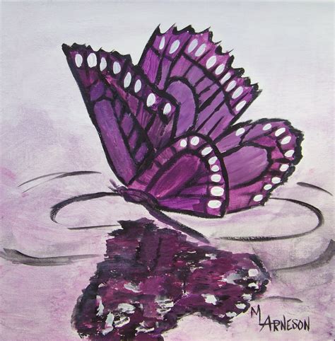Daily Painters Of Colorado Butterfly Heart Acrylic Painting By