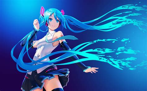 Wallpaper Hatsune Miku Anime Girl Vocaloid Long Hair