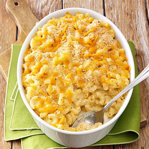 Baked macaroni and cheese is made with elbow macaroni as the main ingredient baked with creamy cheese and white sauce. Herbed Macaroni and Cheese Recipe | Taste of Home