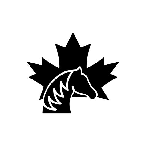 Canadian Horse Black Glyph Icon National Heritage And Symbol Of Canada