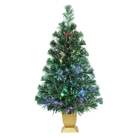 Holiday Time Prelit Led Fiber Optic Spruce Artificial Christmas Tree