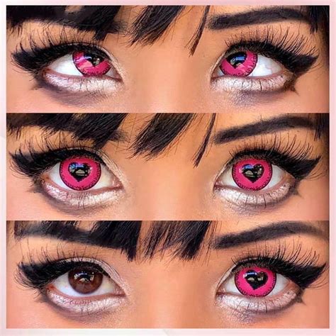 Halloween Starry Sky Anime Yandere Pink Colored Contact Lenses Beauon