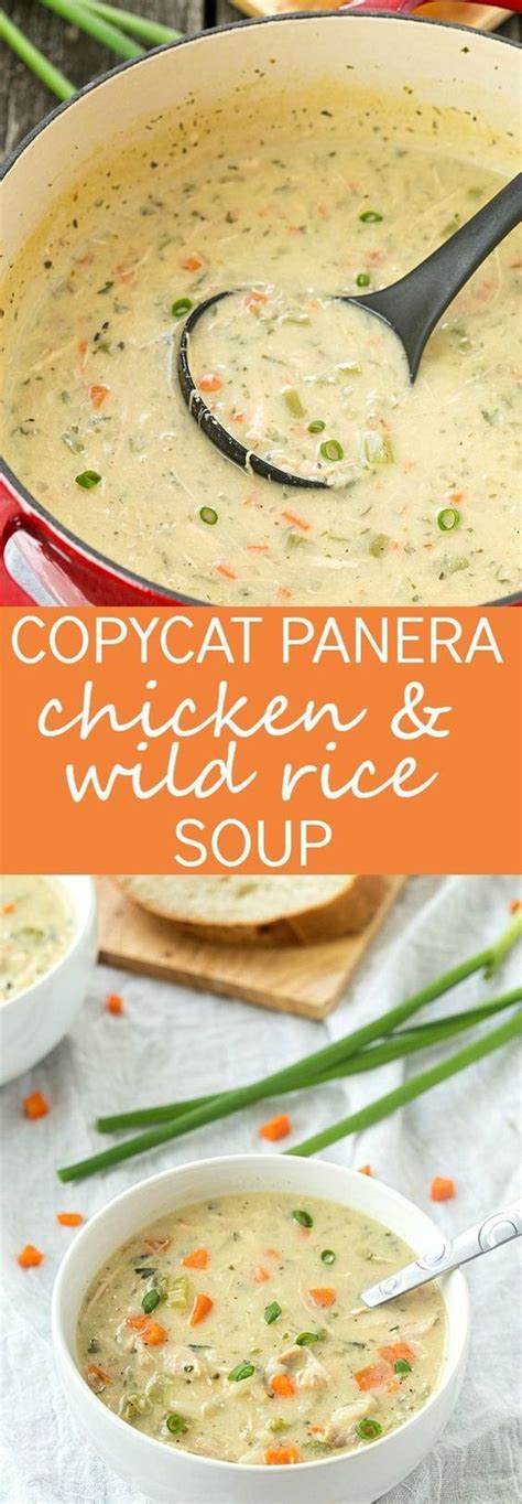 ½ cup finely diced carrots. Copycat Panera Chicken and Wild Rice Soup | Recipe ...