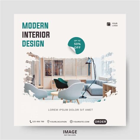 Premium Vector Design Social Media Post Template For Modern Interior