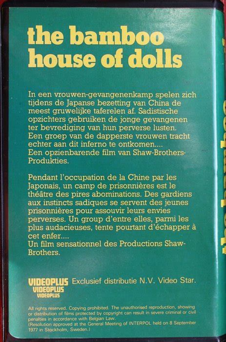 Vhs The Bamboo House Of Dolls 1973