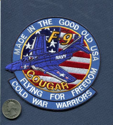 F F Cougar Us Navy Vf S Grumman Carrier Fighter Squadron Patch Ebay