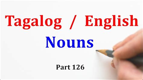 Learn Tagalog Tagalog English Nouns Part Youtube