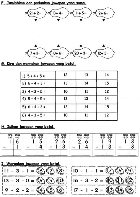 Lembaran kerja matematik nombor 1 10 prasekolah format pdf. Latihan Matematik Tadika 6 Tahun