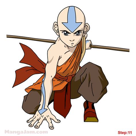 How To Draw Aang From Avatar