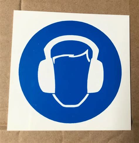 Mandatory Sign Wear Ear Protection Symbol 100 X 100 Mm Safety Signs